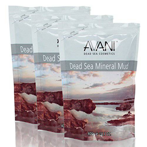 AVANI Classics Dead Sea Mineral Mud | Rich in Magnesium, Potassium, Calcium & Bromide | Actively Cleanses & Purifies Skin Allowing it to Better Absorb Moisture - 12.2 oz (3-pack)