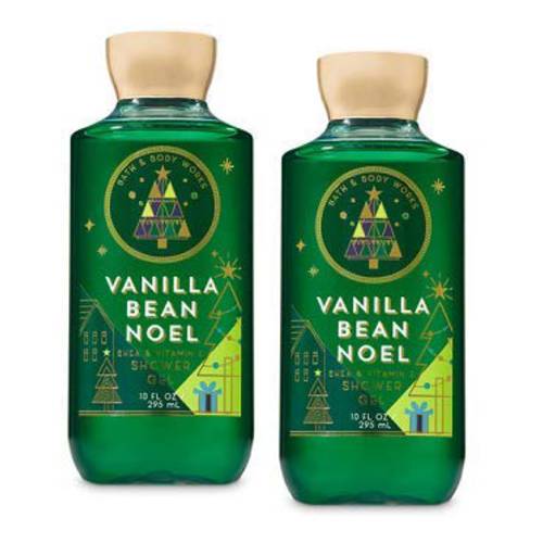 Bath and Body Works 2 Pack Vanilla Bean Noel Shower Gel 10 Oz.