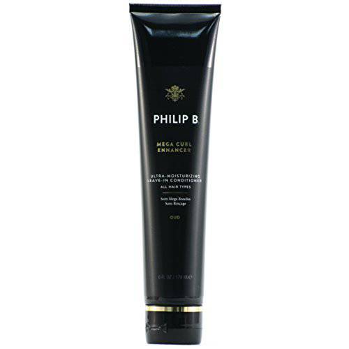 PHILIP B Mega Curl Enhancer 6 oz. (178 ml) | Ultra-Moisturizing Leave-in Conditioner, Repairs Dry Strands, Tames Frizz