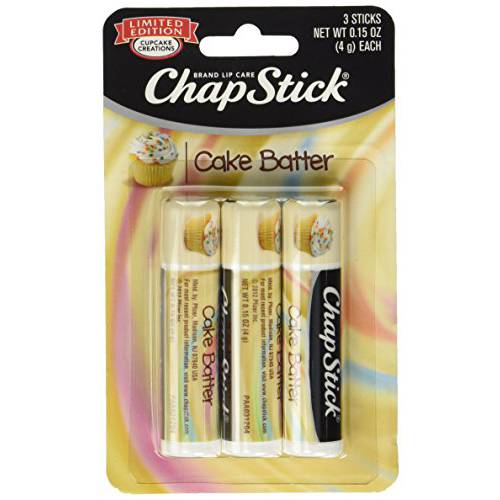 ChapStick Limited Edition Cupcake Creations Cake Batter, 3 Count