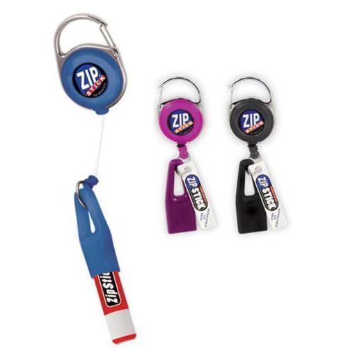 Zip Stick Retractable Lip Balm Holder (Single- Assorted Colors)
