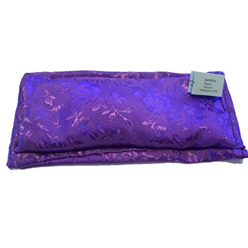 (Take Two Pillows) One Long Flax Seed and Lavender Silky Satin Eye Pillow with Matching Slip Cover (10 x 4 x 0.8 inches) Don’t take Pills Take Pillows