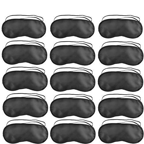SKEMIX Pack of 40 Eye Mask Shade Cover Blindfold Night Sleeping, with Nose Pad, Blindfold Game Games Relax Cover Black