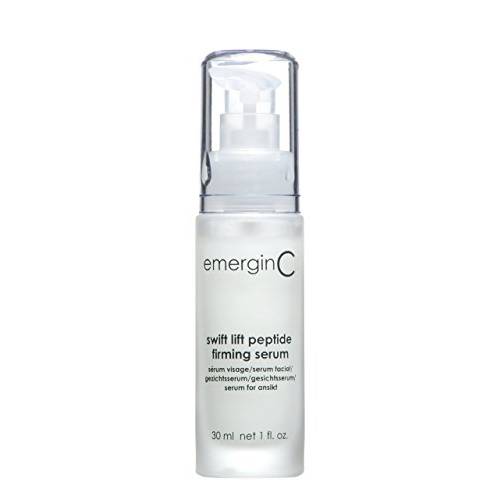 emerginC Swift Lift Peptide Firming Serum - Intensive Age Fighting Serum with Hyaluronic Acid + Plant Extracts - Addresses Visibles Signs of Aging + Wrinkles (1 Ounce, 30 ml)