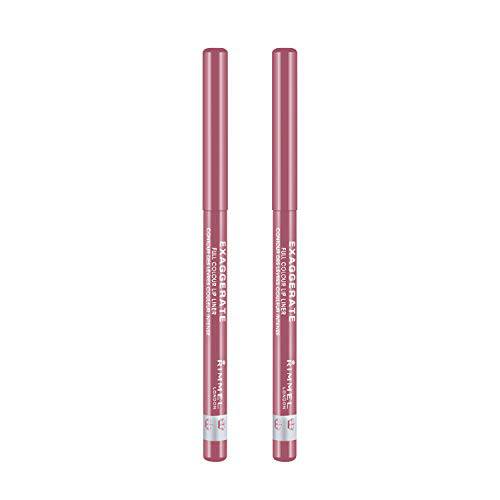 Rimmel Exaggerate Lip Liner, Eastend Snob, 2 Count (Pack of 1)