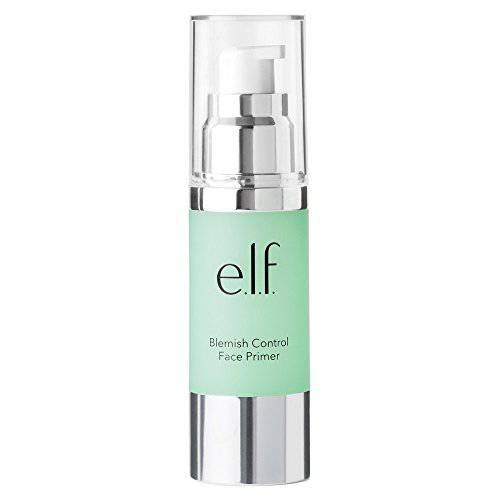 e.l.f, Blemish Control Face Primer - Large, Long Lasting, Skin Perfecting, Controls Breakouts and Blemishes, Matte Finish, Infused with Salicylic Acid, Vitamin E & Tea Tree, 1.01 fl Oz