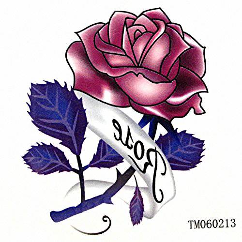 MapofBeauty Beautiful Rose Flower Temporary Waterproof Body Art Tattoo Sticker (2 pcs/lot)