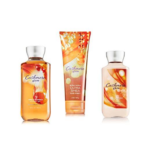 Bath & Body Works ~ Signature Collection ~ Cashmere Glow ~ Shower Gel, Ultra Shea Body Cream & Body Lotion ~ Gift Set