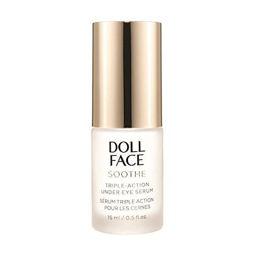 DOLL FACE Beauty Under Eye Cream | Soothe Triple Action Serum for Dark Circles, Anti Aging, Bags and Puffiness | Powerful Peptide Complex | 15 ml / 0.5 fl. oz