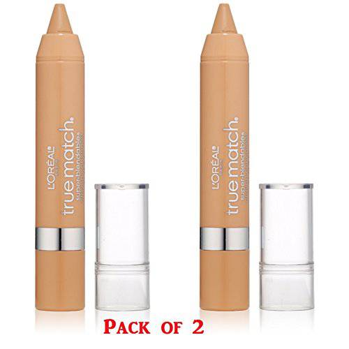 L’Oreal Paris True Match Super-Blendable Crayon Concealer, Light/Medium Neutral 0.10 oz (Pack of 2)