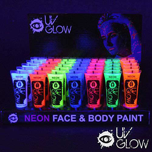 UV Glow Blacklight Neon Face and Body Paint - 0.34oz Case of 96