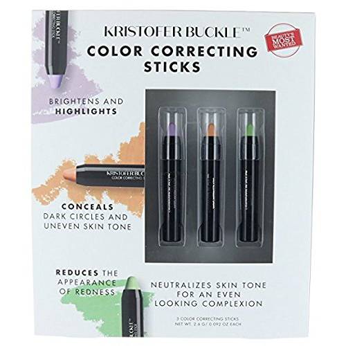 Kristofer Buckle Set 3 Color Correcting, Conceals Sticks, Make up Concealer .092 oz Each