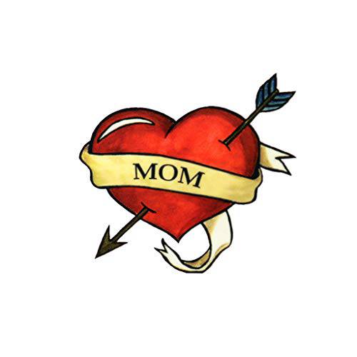 Mom Heart Temporary Tattoos (3-Pack) | Skin Safe | MADE IN THE USA| Removable