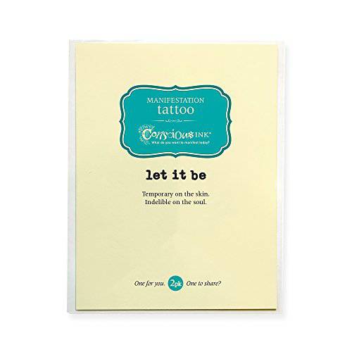 CONSCIOUS INK MANIFESTATION TATTOO 2-PACK LET IT BE (SET OF 2)