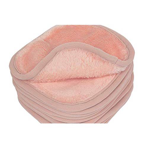 Eurow Makeup Removal Cleaning Cloth, Washable and Reusable, 5 by 5 Inches, Coral, Pack of 10