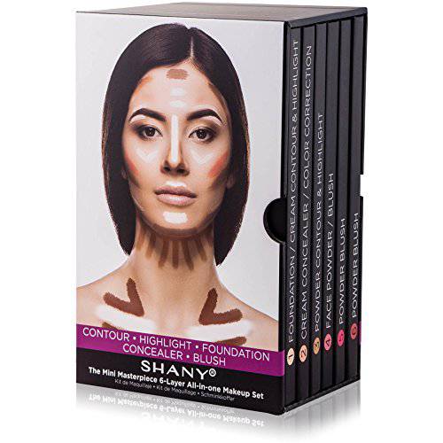 SHANY The Mini Masterpiece 6 Layers Foundation, Concealer, Camouflage, Contour, Blush Palette