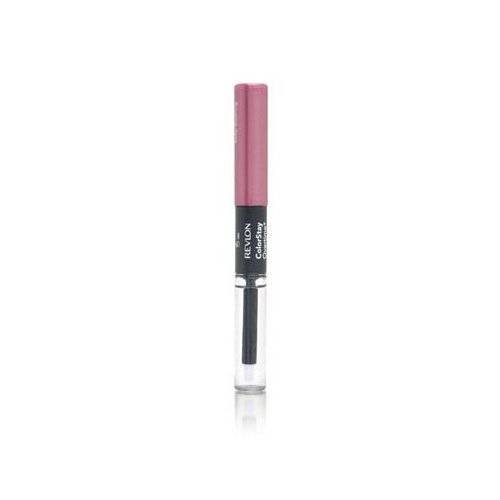 Liquid Lipstick with Clear Lip Gloss by Revlon, ColorStay Face Makeup, Overtime Lipcolor, Dual Ended with Vitamin E in Pink, Keep Blushing (080), 0.07 Oz
