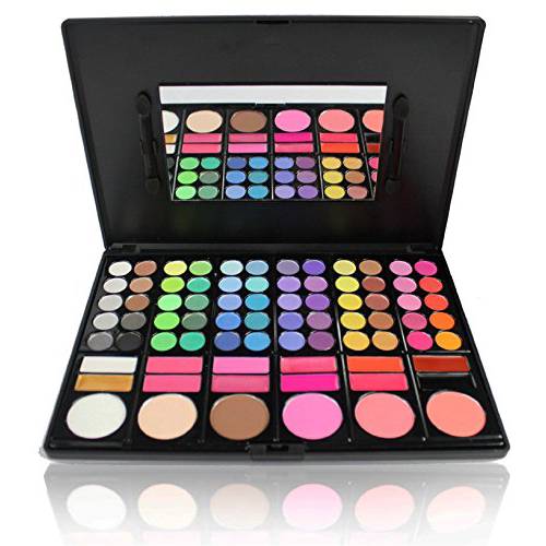 Pure Vie® Professional 78 Colors Cream Concealer Camouflage Makeup Palette Contouring Kit - with 12 Lip Gloss, 60 Eyeshadow and 8 Concealer - Perfect for Professional as well as Personal Use