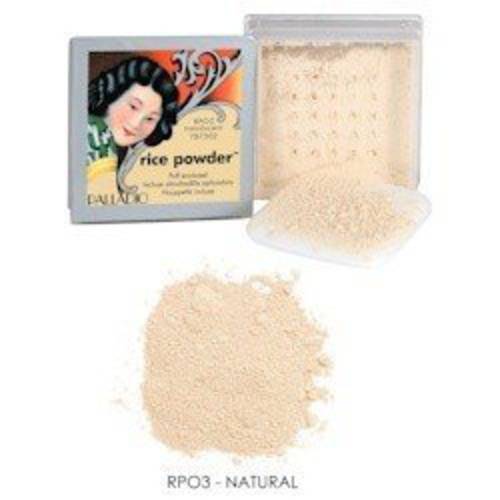 Palladio Rice Powder, Natural, Loose Setting Powder, Absorbs Oil, Leaves Face Looking and Feeling Smooth, Helps Makeup Last Longer For a Flawless, Fresh Look