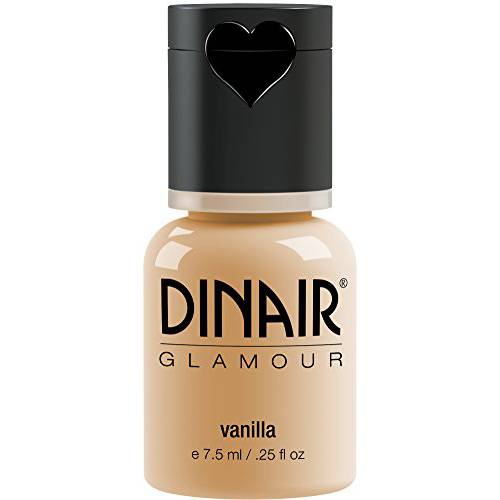 Dinair Airbrush Makeup Foundation | Vanilla | GLAMOUR: Natural, Light coverage, Matte 0.25 oz.
