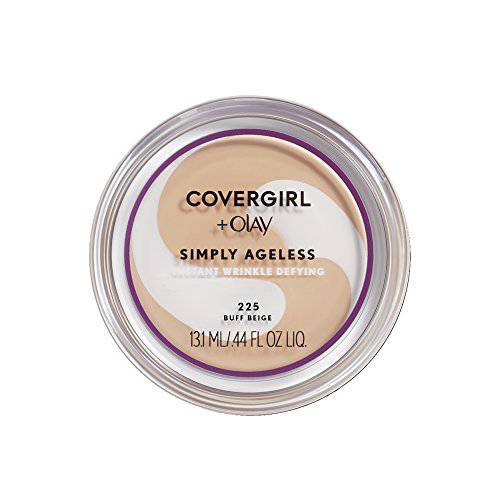 CoverGirl Face Products CoverGirl & Olay Simply Ageless Foundation, Buff Beige 225, 0.40-Ounce Package