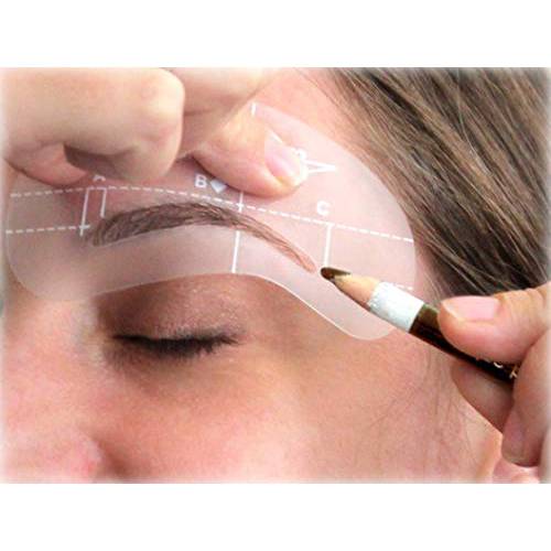Eyebrow Drawing Guide Shaping Template – Plastic Eyebrow Shaping Stencil Kit -10 pieces