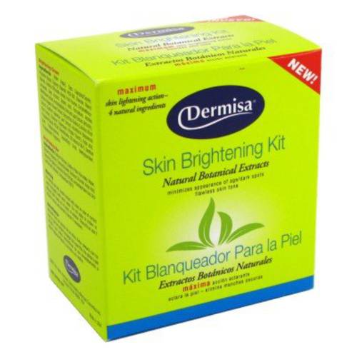 Dermisa Brightening Kit with Natural Botanical Brightening Extracts | Helps to Brighten, Cleanse and Hydrate Skin | Contains Kojic Acid, Licorice Extract, Arbutin and Indian Gooseberry (AMLA) | 1.5 OZ Cream + 3 OZ Cleansing Bar | Pack of 1