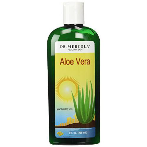 Dr. Mercola,Aloe Vera Gel, 8 fl oz (236 mL), Skin Care, Hair Gel, Green Tea Extract, 100 Percent Pure Aloe Vera, Cucumber