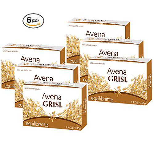 Avena Grisi Natural Oat Soap Balancing, 3.5 oz ( Pack of 6)