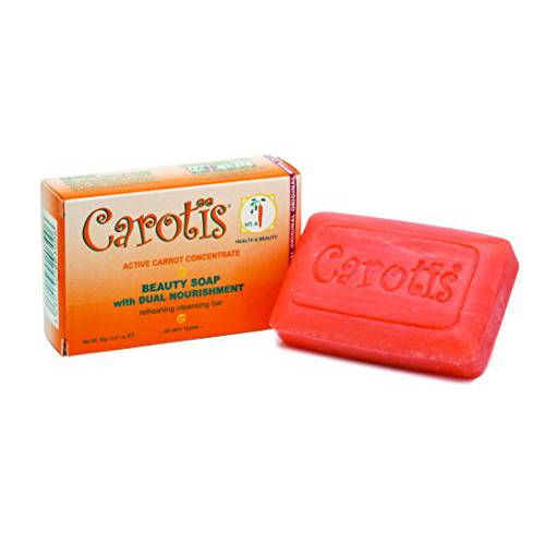 carotis Beauty Soap 80gr - Formulated to Clean and Refresh Skin, with Carrot Oil, Glycerin, Beta Carotene, Vitamin A and Olive Oil