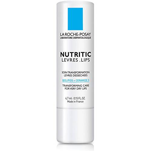 La Roche-Posay Nutritic Lip Balm for Very Dry Lips, Soothes and Repairs Chapped Lips with Shea Butter and Ceramides, 0.15 Fl Oz (Pack of 1)