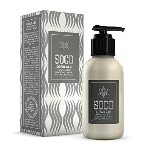 SOCO Citrus Essential Oils Facial Cleanser With Botanical Enzymes & Refreshing Aromatherapy