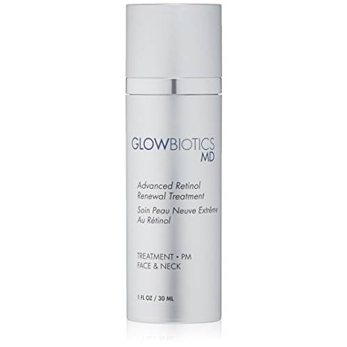 GLOWBIOTICS MD Probiotic Advanced Retinol Renewal Treatment Soothe Firm and Brighten For All Skin Types, Silver, 1 Fl Oz