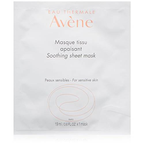 Eau Thermale Avene Soothing Sheet Mask, Full Face Moisturizing Cooling Facial Mask, Biodegradable