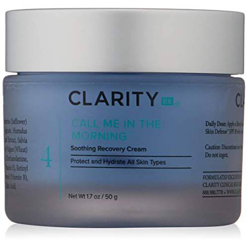 ClarityRx Call Me In The Morning Soothing Recovery Face Cream for All Skin Types (1.7 oz)