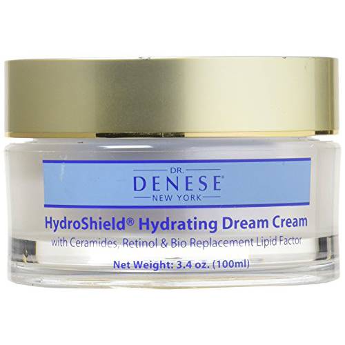 Dr. Denese SkinScience HydroShield Hydrating Dream Cream Advanced Hydration with Retinol, Peptides & Cermides To Help Maintain Moisture Tone & Elasticity - Reduce the Look of Fine Lines - 3.4oz
