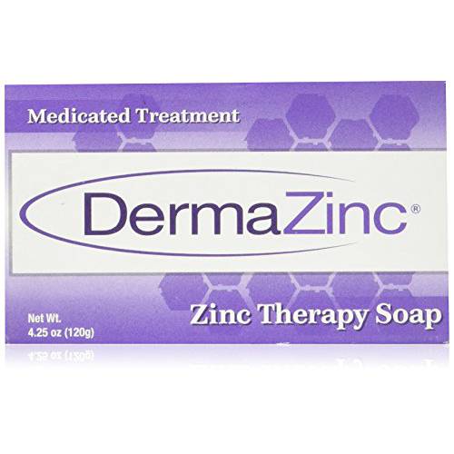 DermaZinc Therapy Soap, Zinc Soap for Skin, Skin Disorder Relief Soap for Psoriasis, Dermatitis, Eczema, and Other Skin Condition Symptoms