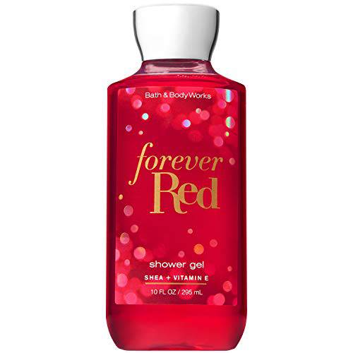Bath and Body Works Forever RED with Shea and Vitamin E Shower Gel 10 Fluid Ounce (2018 Limited Edition)