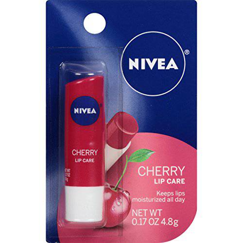 NIVEA Cherry Lip Care - Tinted Red for Beautiful, Moisturized Lips - .17 oz. Stick (Pack of 6)