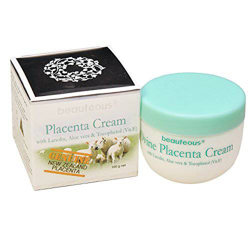 Beauteous Placenta Cream with Lanolin, Aloe Vera and Vitamin E, 100 Gram