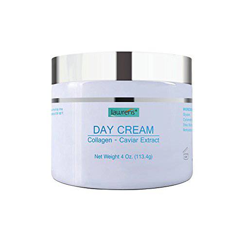 Day Cream with Collagen and Caviar Extract by Lawrens Cosmetics - Moisturizer - uv protector - Hydrates skin - 4oz