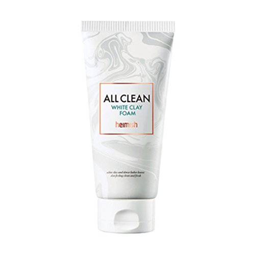 HEIMISH All Clean White Clay Foam 150g, Wash & Exfoliating Facial Cleansing, Daily Care Cleansing Face wash, Sebum control, Acne treatment, Wash for Deep pore cleansing