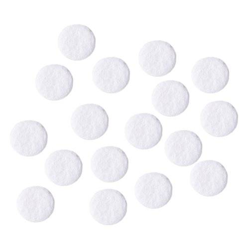 Hicarer 100 Pieces 10 mm Microdermabrasion Cotton Filters Replacement Facial Vacuum Filters Accesories Sponge Filter for Comedo Suction Microdermabrasion, White