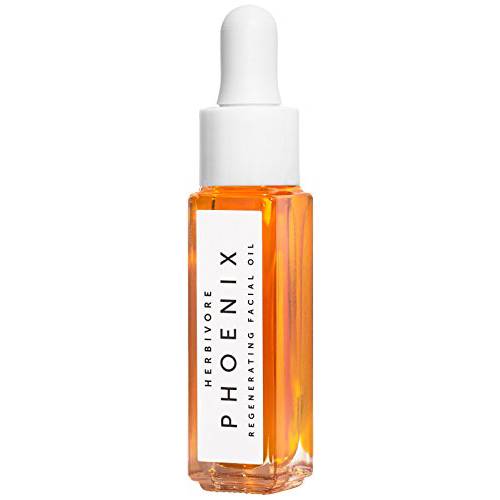 HERBIVORE Botanicals Phoenix Facial Oil Mini – Best for Dry Skin. Rosehip Anti-Aging Oil with CoQ10 Hydrates and Revitalizes (0.3 fl oz)