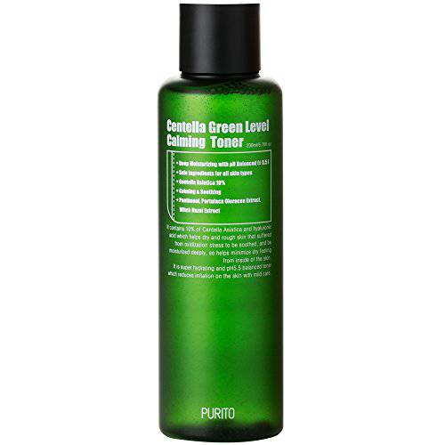PURITO Centella Green Level Calming Toner 200ml/6.76fl.oz, alchhole-free toner, Natural Daily Facial Toner, Acne,Face toner for Sensitive Skin,