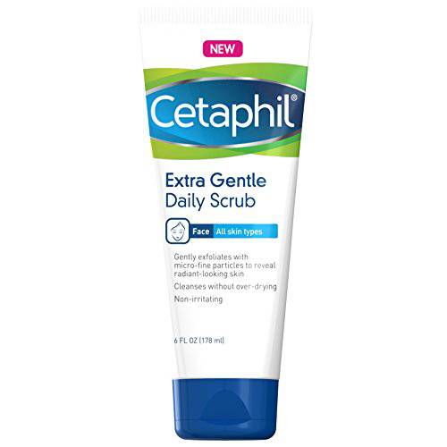 Cetaphil Exfoliating Face Wash, Extra Gentle Daily Face Scrub, Gently Exfoliates & Cleanses, For All Skin Types, Non-Irritating & Hypoallergenic, Suitable For Sensitive Skin, 6 Fl Oz, Pack of 2
