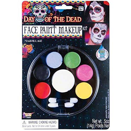 Forum Novelties - Day of The Dead Face Paint Makeup Kit, Net Wt. 14 g/.5 Oz