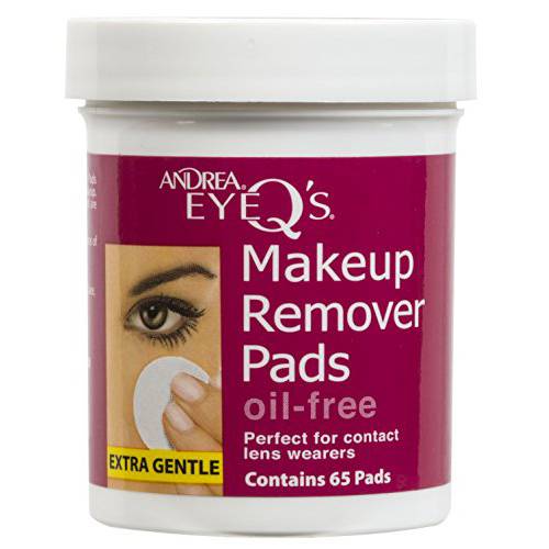 Andrea Eye Q’s Oil-free Eye Makeup Remover Pads, 65 Count (Pack of 6)