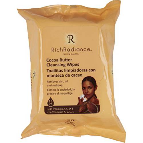 Rich Radiance - Cocoa Butter Cleansing Wipes 30Ct ( 1 Pack)