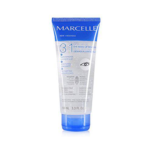 Marcelle 3-in-1 Micellar Gel Eye Makeup Remover, Hypoallergenic and Fragrance-Free, 3.3 fl oz